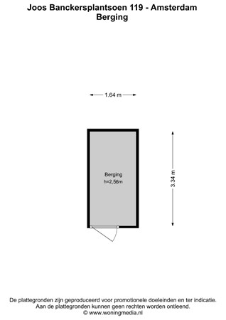 Floor plan - Joos Banckersplantsoen 119, 1056 LD Amsterdam 
